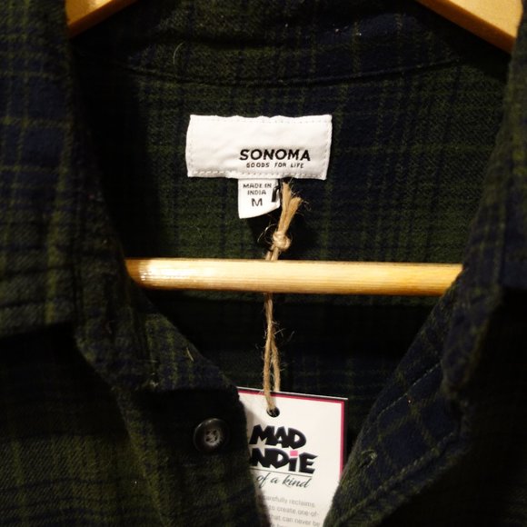 San Jose Sharks One-of-a-Kind Custom Sonoma Flannel (Unisex - Men's M) - Picture 5 of 6